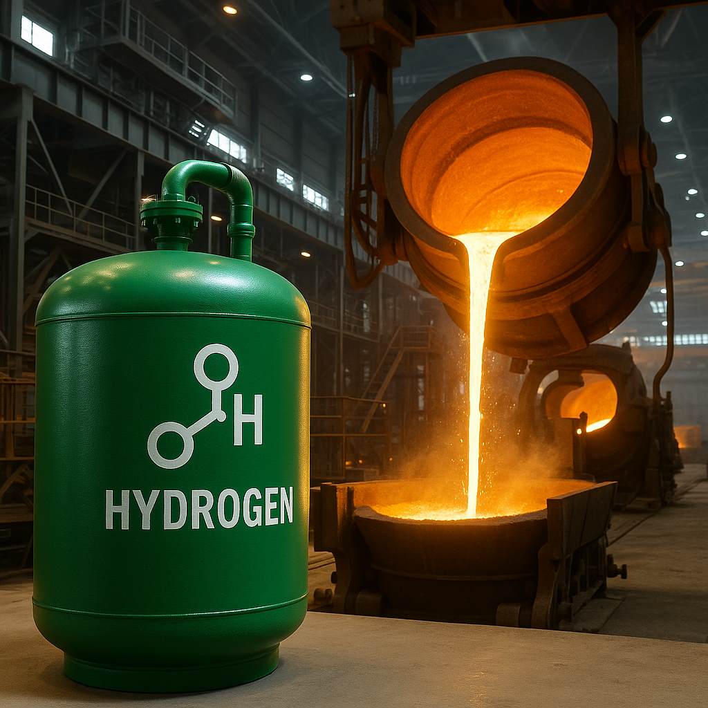Hydrogen trong luyện kim: DRI-H₂ và chiến lược sản xuất thép xanh toàn cầu